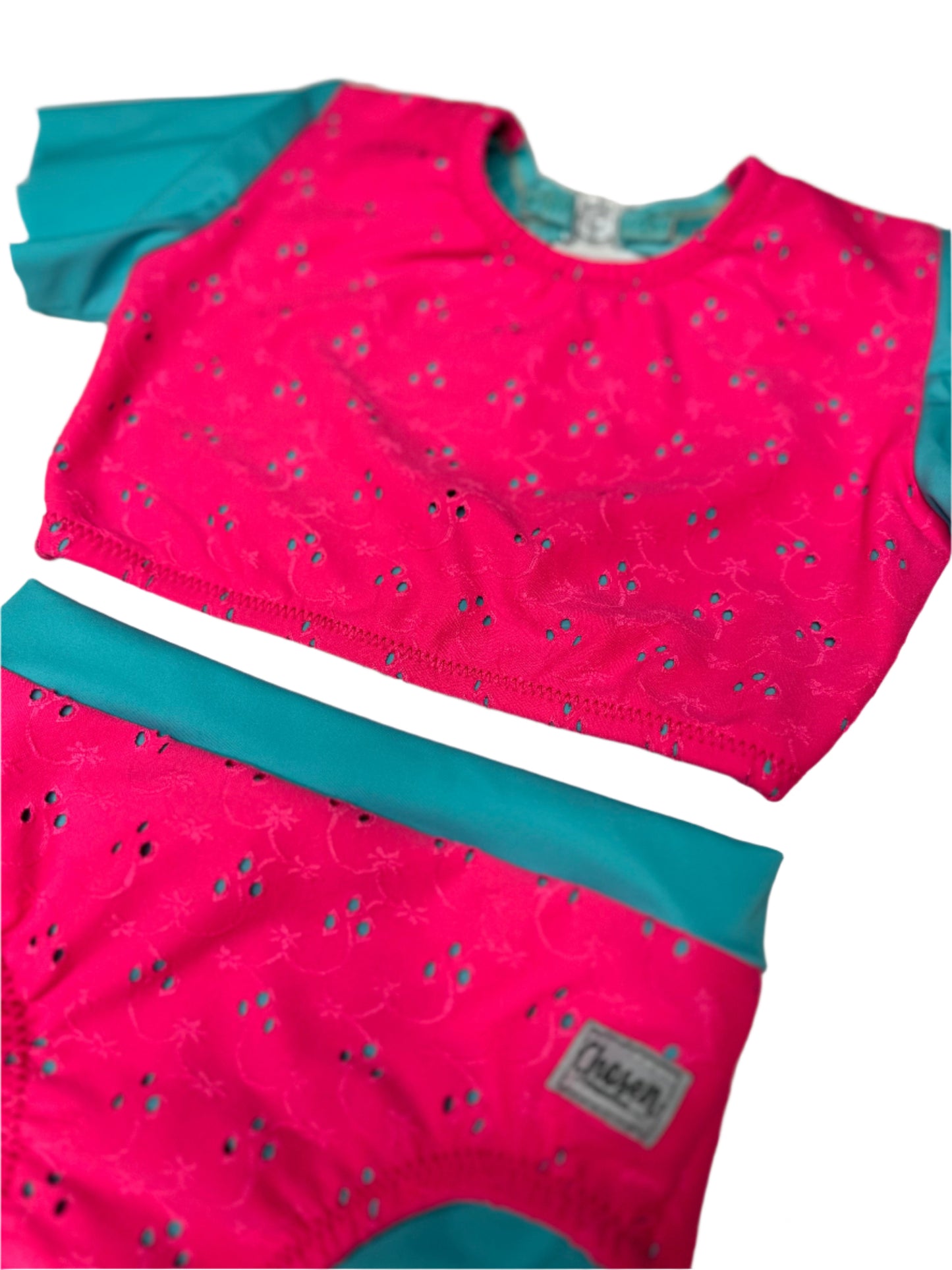 It’s A Vibe Aqua Blue & Neon Pink Dance Set