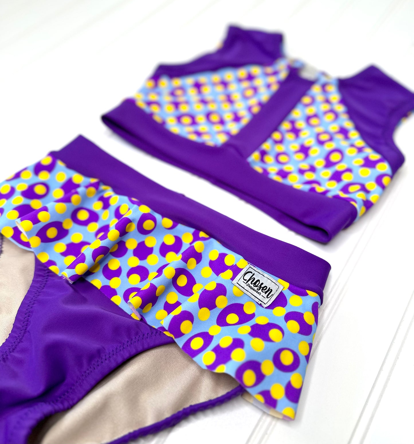 Purple Paradise Skirted Brief Set